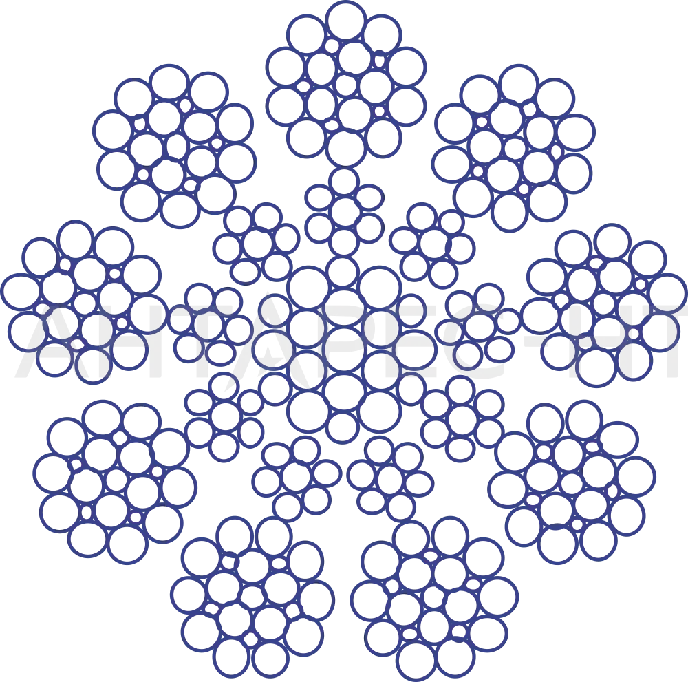 Тяговый канат 9×21F-IWRC