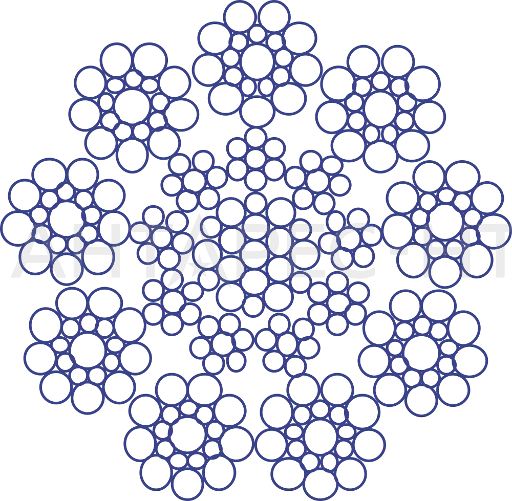 Тяговый канат 9×19S-IWRC